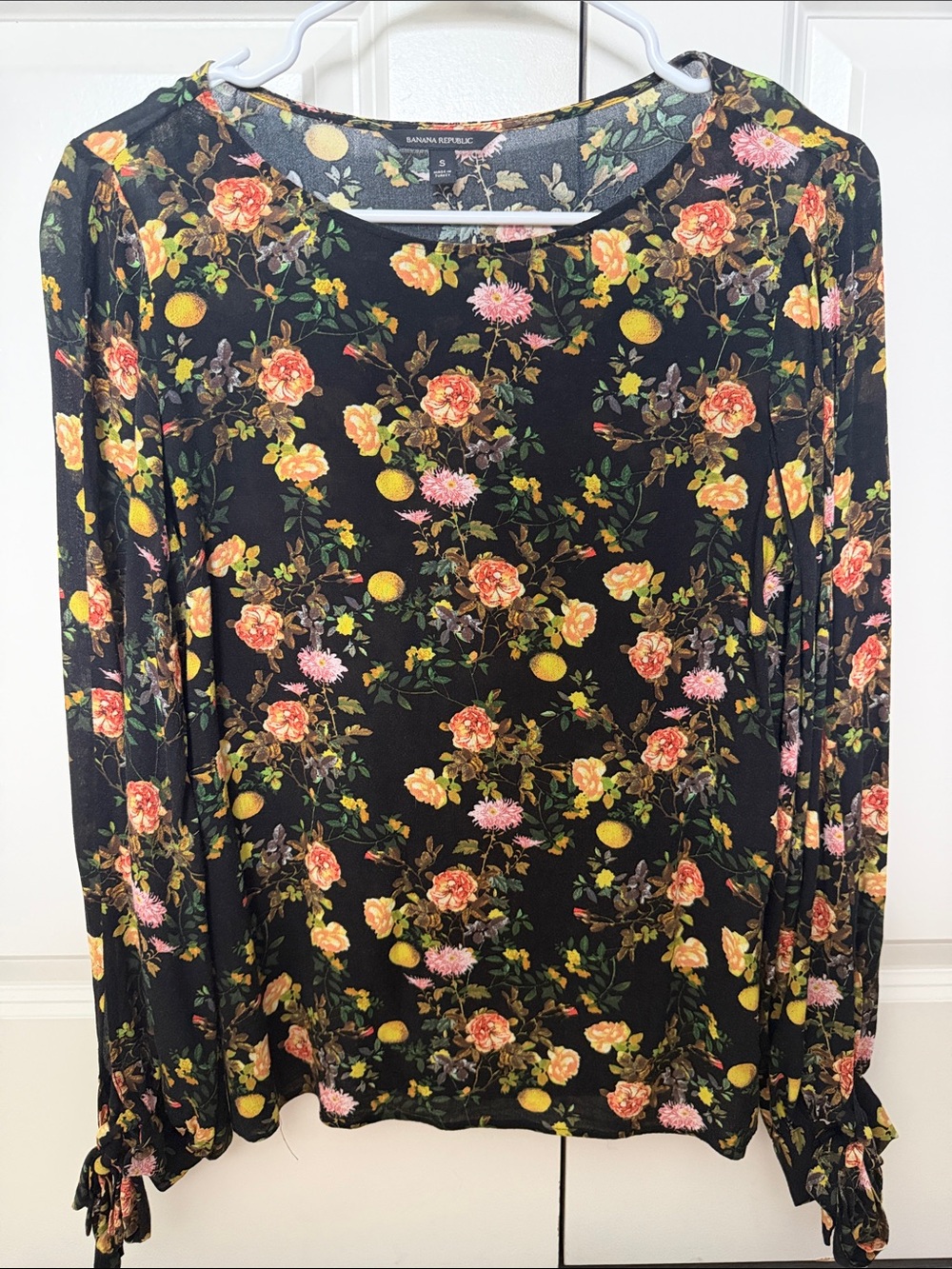 Banana Republic Black Floral Top